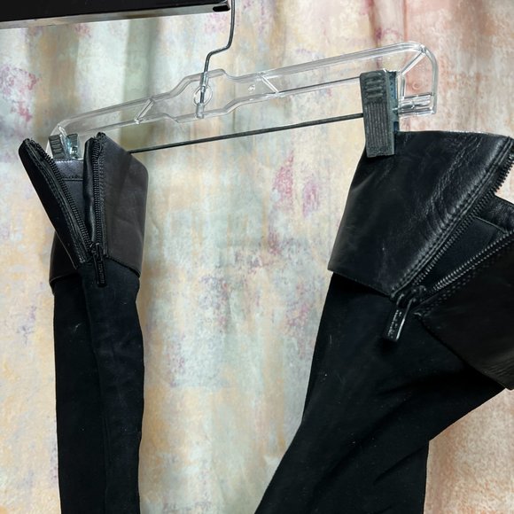 📌Colin Stuart Black Over the Knee Heeled Boots - Picture 7 of 15